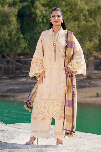 3PC Embroidered Unstitched Lawn Suit | KSE-3811