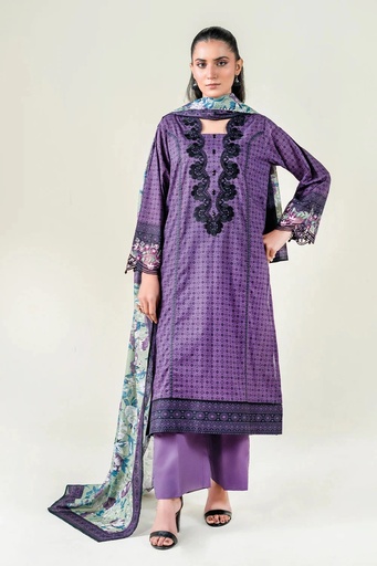 3PC Stitched Embroidered Lawn Suit | KL-RTW-3891