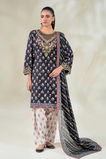 3PC Stitched Embroidered Lawn Suit | KL-RTW-3893