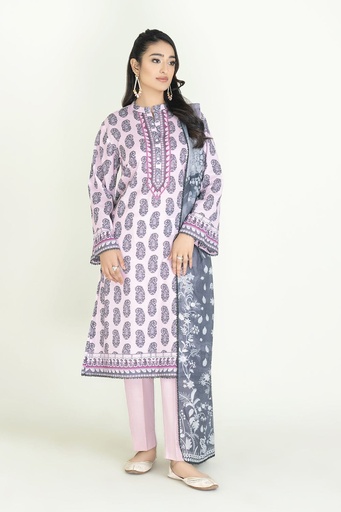 2PC Unstitched Printed Lawn Shirt & Dupatta | KSD-3814