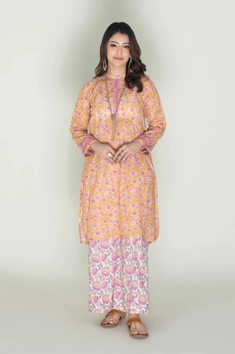 2PC Stitched Printed Lawn Shirt & Trouser | RTW-KST-3844