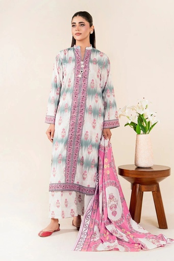 3PC Unstitched Printed Lawn Suit | KLA-3747
