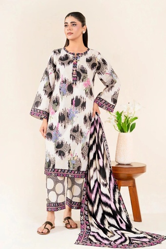 3PC Unstitched Printed Lawn Suit | KLA-3746