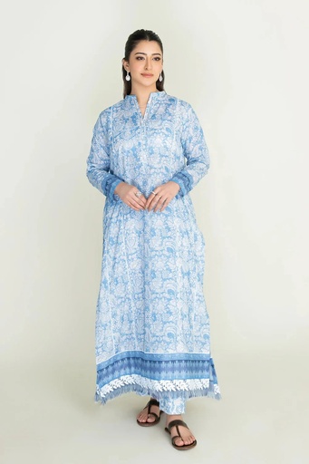 2PC Unstitched Printed Lawn Shirt and Trouser KST-3461