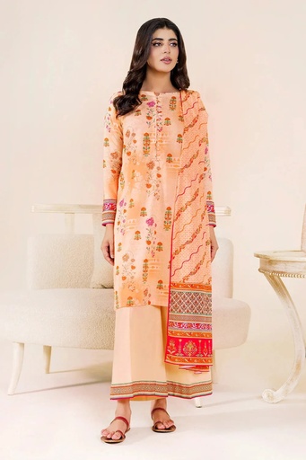 3PC Unstitched Printed Lawn Suit | KLP-3936