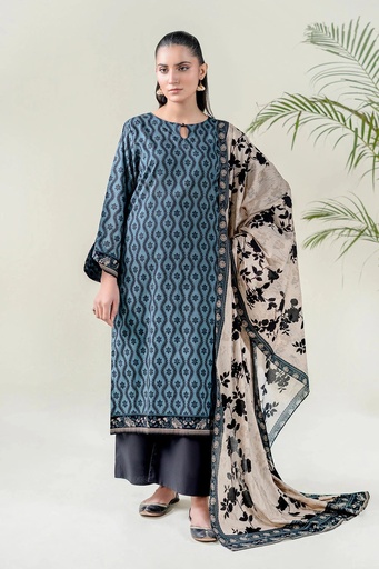 3PC Unstitched Printed Lawn Suit | KLA-3759