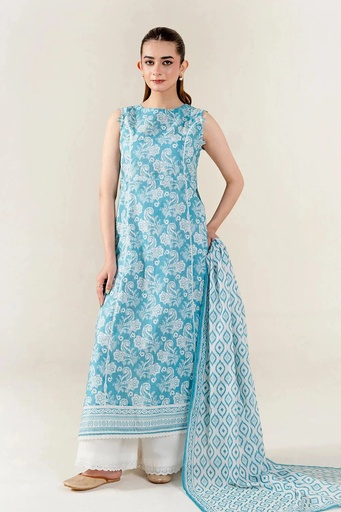 2PC Unstitched Printed Lawn Shirt & Dupatta | KSD-4054