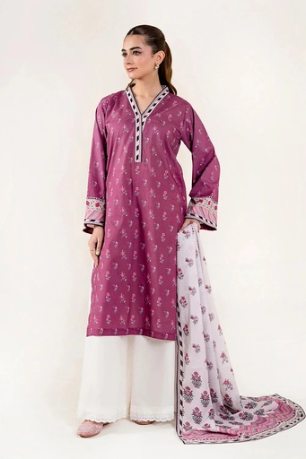 2PC Unstitched Printed Lawn Shirt & Dupatta | KSD-4050