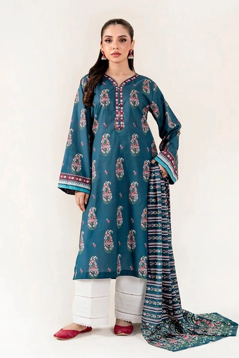 2PC Unstitched Printed Lawn Shirt & Dupatta | KSD-4056