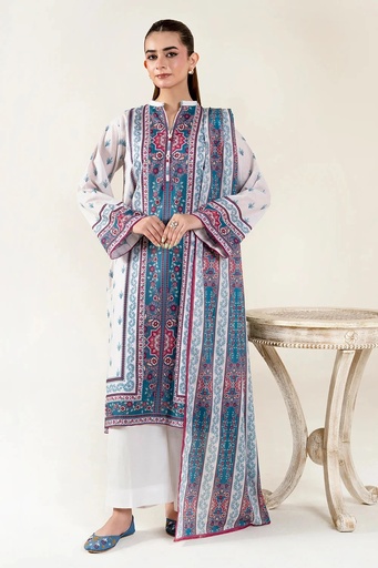 2PC Unstitched Printed Lawn Shirt & Dupatta | KSD-4058