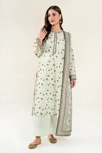 3PC Unstitched Printed Lawn Suit | KLA-3980