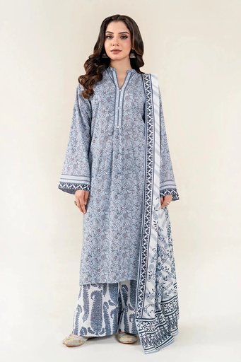 3PC Unstitched Printed Lawn Suit | KLA-3989