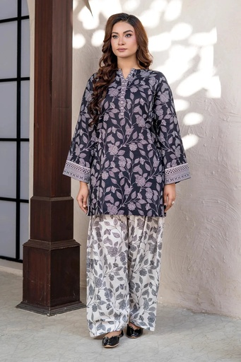 2PC Unstitched Printed Lawn Shirt and Trouser KST-4026