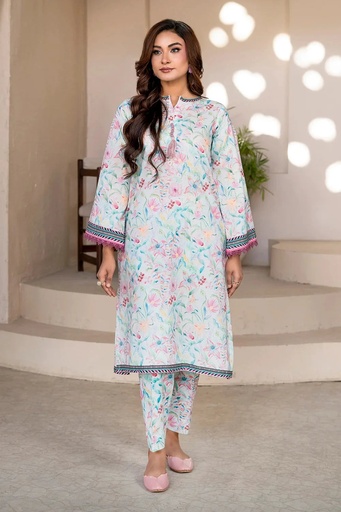 2PC Unstitched Printed Lawn Shirt and Trouser KST-4027