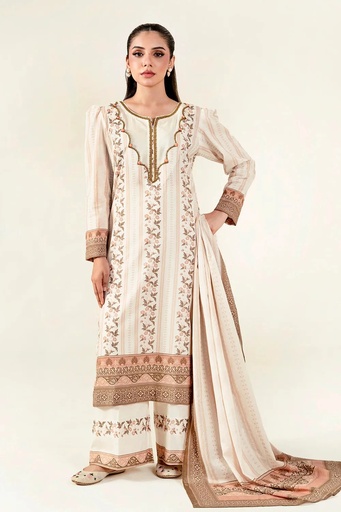 3PC Unstitched Printed Lawn Suit | KLA-3950