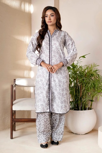 2PC Unstitched Printed Lawn Shirt and Trouser KST-4061